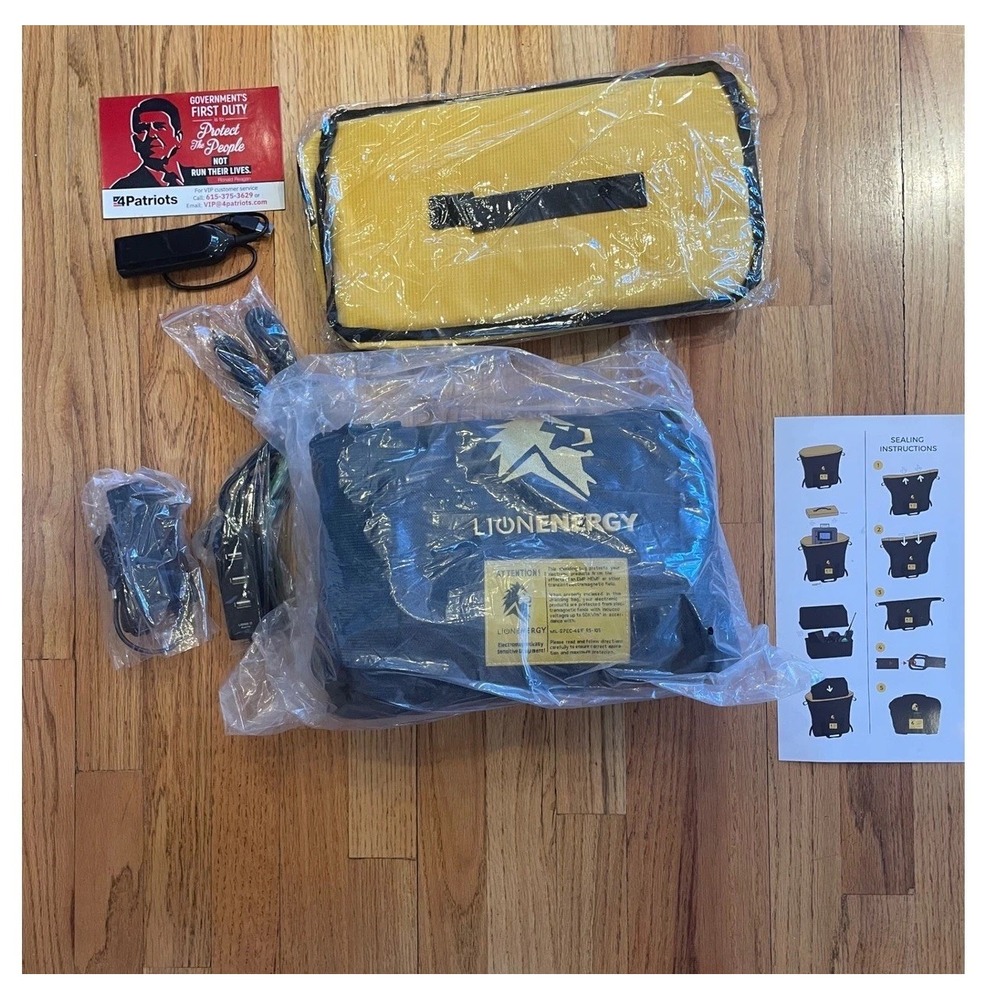 Lion Energy EMP Shielding Bag & Storage Box Kit MIL-SPEC-461F RS-105 Protection
